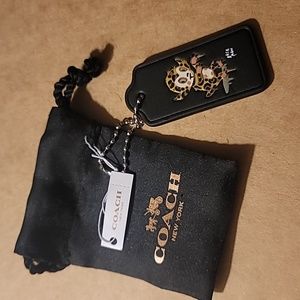 RARE Coach x Baseman bag tag charm